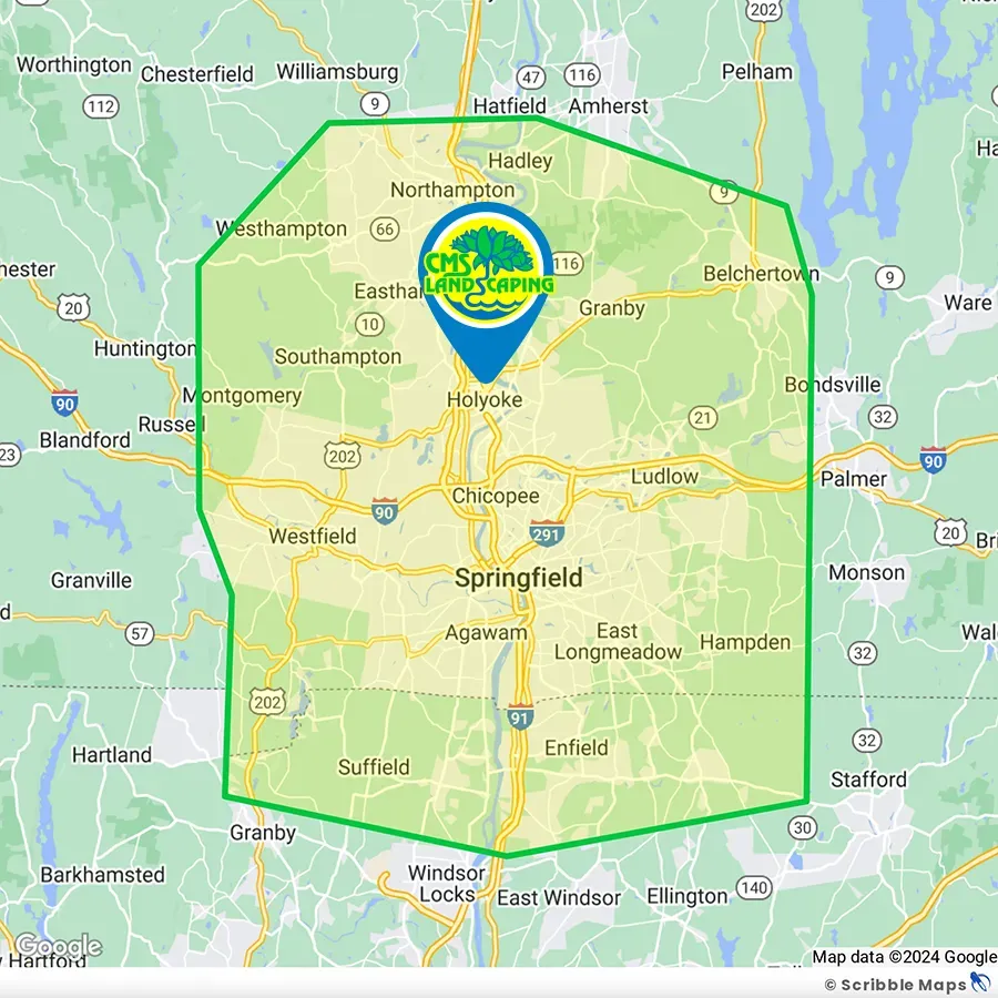 cms landscaping service area map